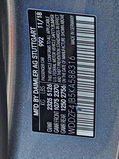 2019 Mercedes-Benz E-Class E 300 RWD Sedan