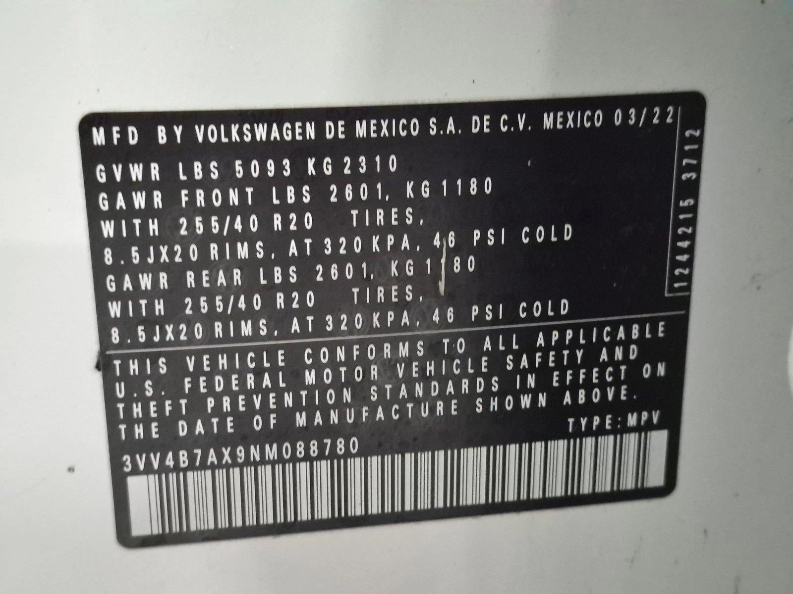 2022 Volkswagen Tiguan 2.0T SEL R-Line 4MOTION