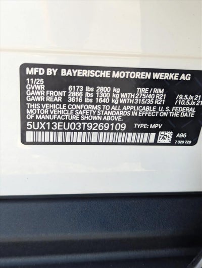 2026 BMW X5 sDrive40i Sports Activity Vehicle