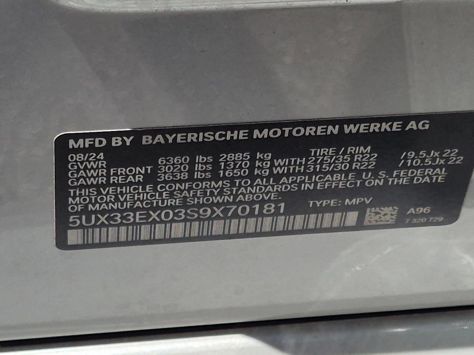 2025 BMW X6 xDrive40i Sports Activity Coupe