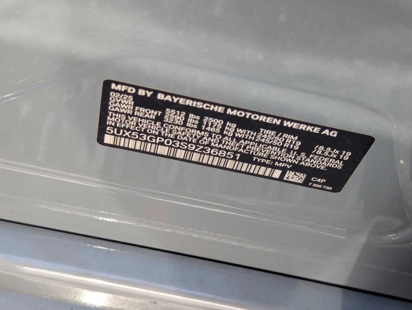 2025 BMW X3 30 xDrive Sports Activity Vehicle