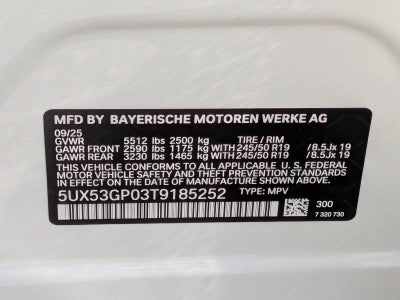 2026 BMW X3 30 xDrive Sports Activity Vehicle