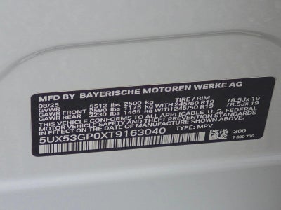 2026 BMW X3 30 xDrive Sports Activity Vehicle