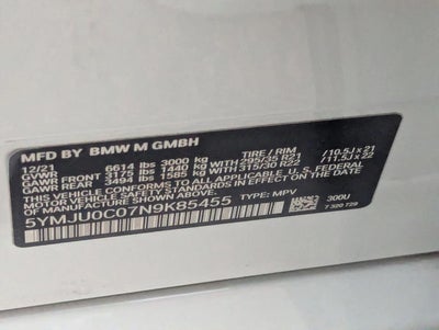 2022 BMW X5 M X5 M Sports Activity Vehicle