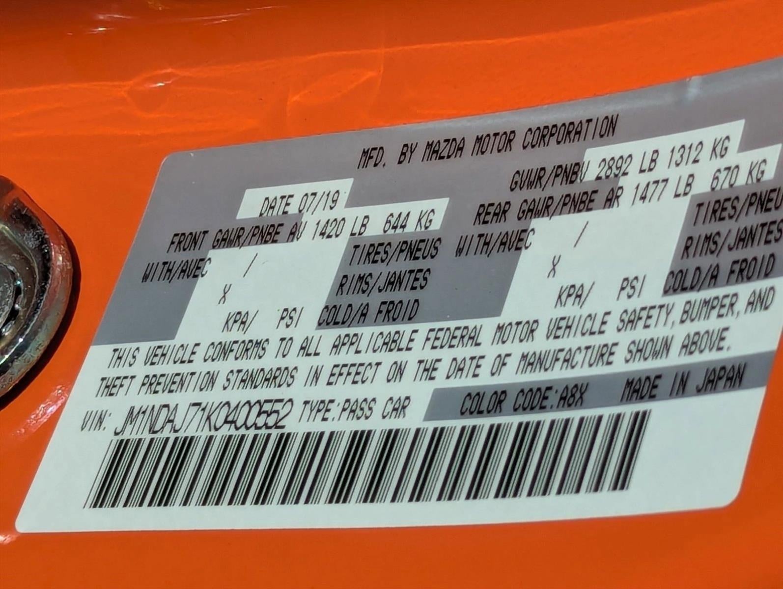 2019 Mazda Mazda MX-5 Miata RF 30th Anniversary Auto