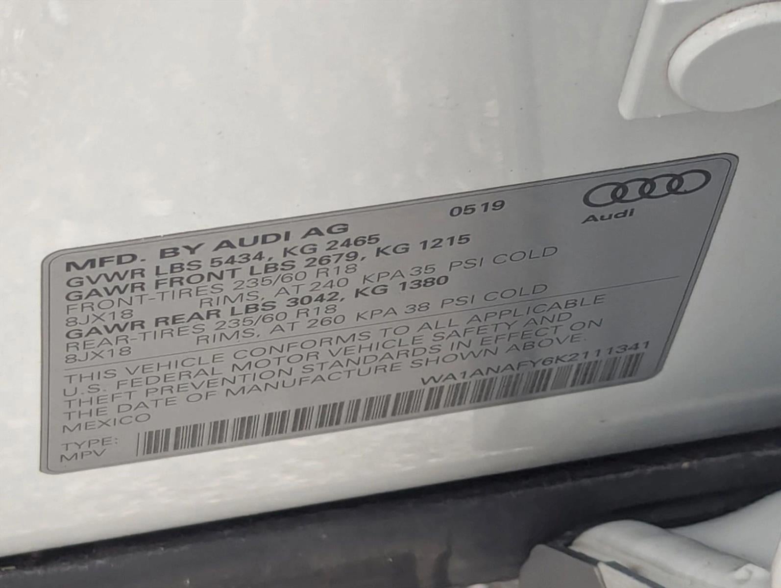 2019 Audi Q5 Premium 45 TFSI quattro