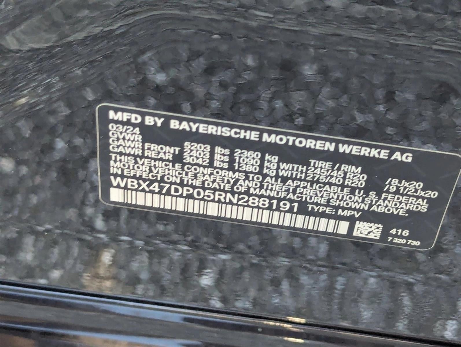 2024 BMW X3 sDrive30i Sports Activity Vehicle