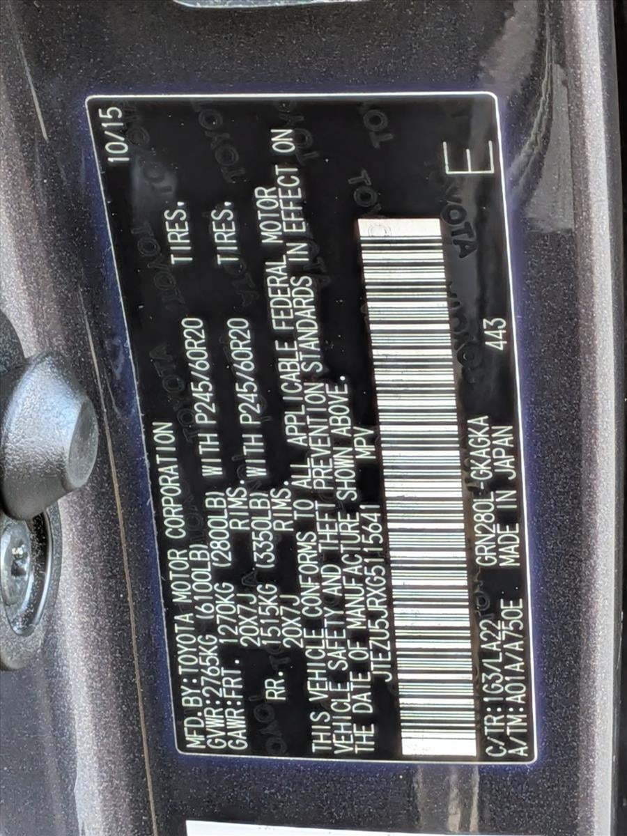 2016 Toyota 4Runner RWD 4dr V6 Limited (Natl)