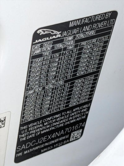 2022 Jaguar F-PACE P250 AWD S