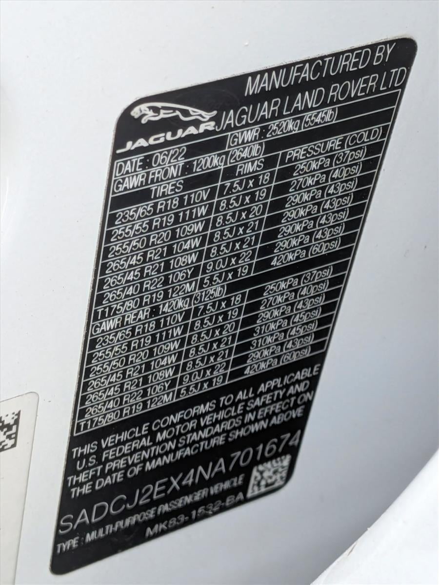 2022 Jaguar F-PACE P250 AWD S