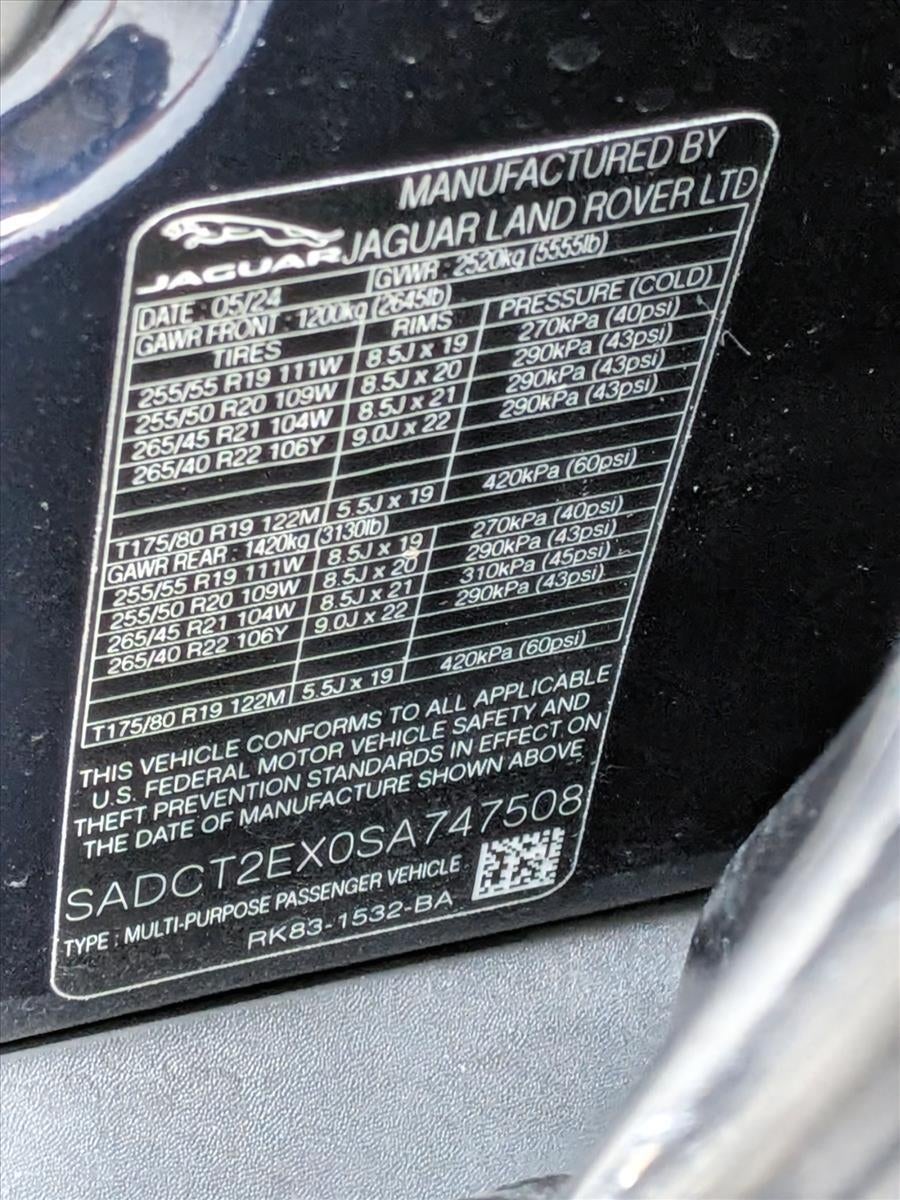 2025 Jaguar F-PACE R-Dynamic S P250 AWD