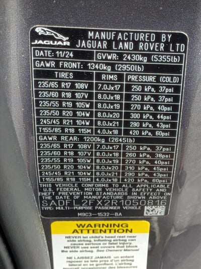 2024 Jaguar E-PACE R-Dynamic SE P250 AWD