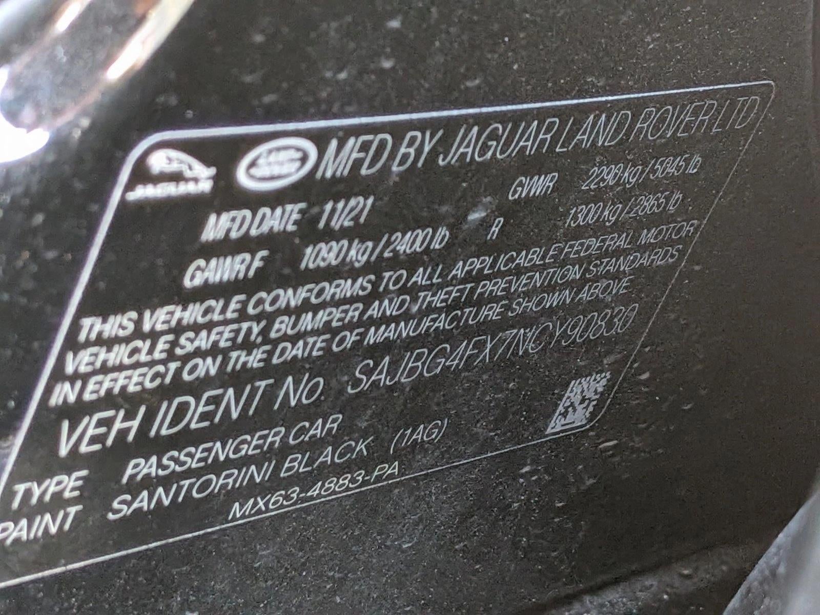 2022 Jaguar XF SE Sedan RWD