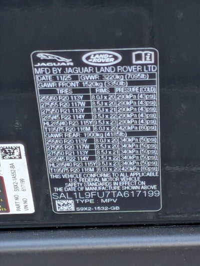 2026 Land Rover Range Rover Sport P400 Dynamic SE