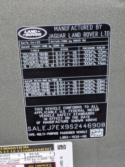 2025 Land Rover Defender 110 P300 S