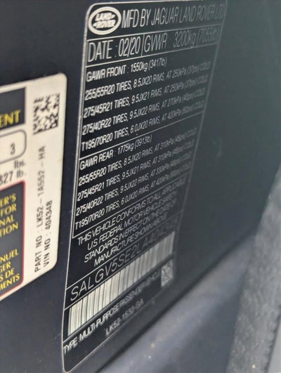 2020 Land Rover Range Rover Autobiography LWB