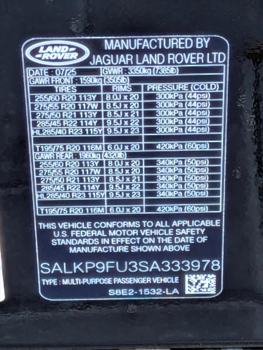 2025 Land Rover Range Rover P400 SE SWB