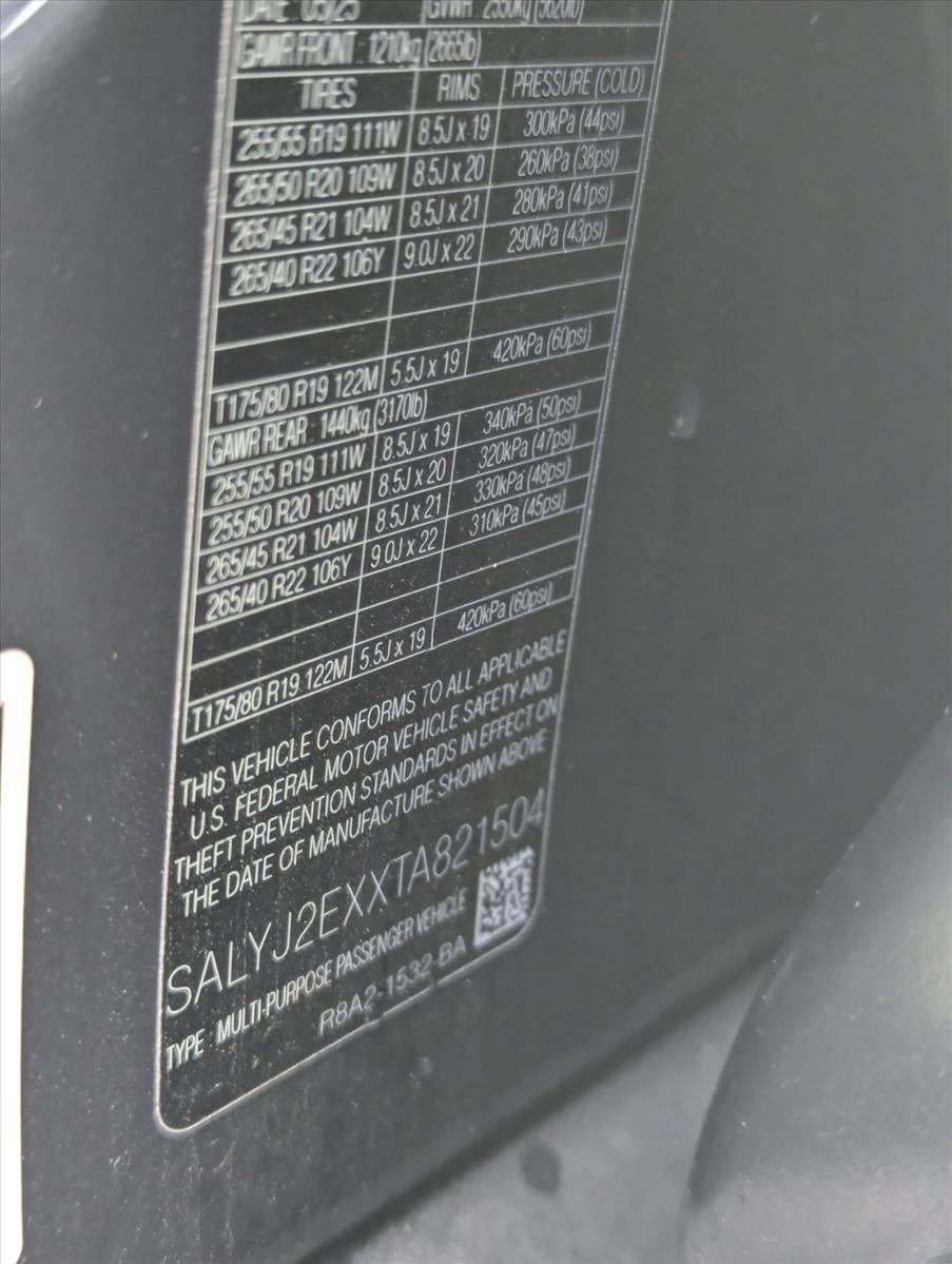 2026 Land Rover Range Rover Velar P250 S