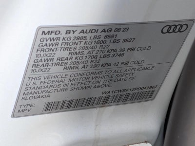 2023 Audi SQ8 Prestige 4.0 TFSI quattro