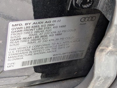 2022 Audi Q7 Premium Plus 45 TFSI quattro