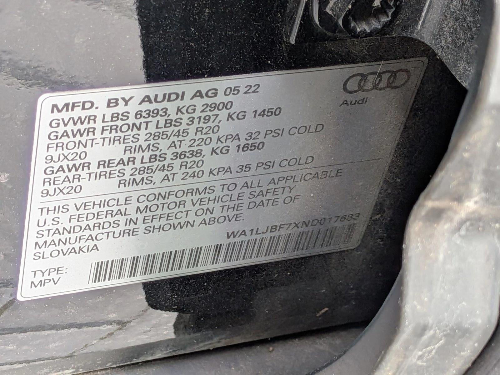 2022 Audi Q7 Premium Plus 45 TFSI quattro