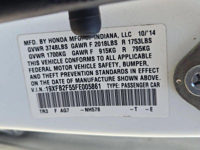 2015 Honda Civic Sedan LX CVT