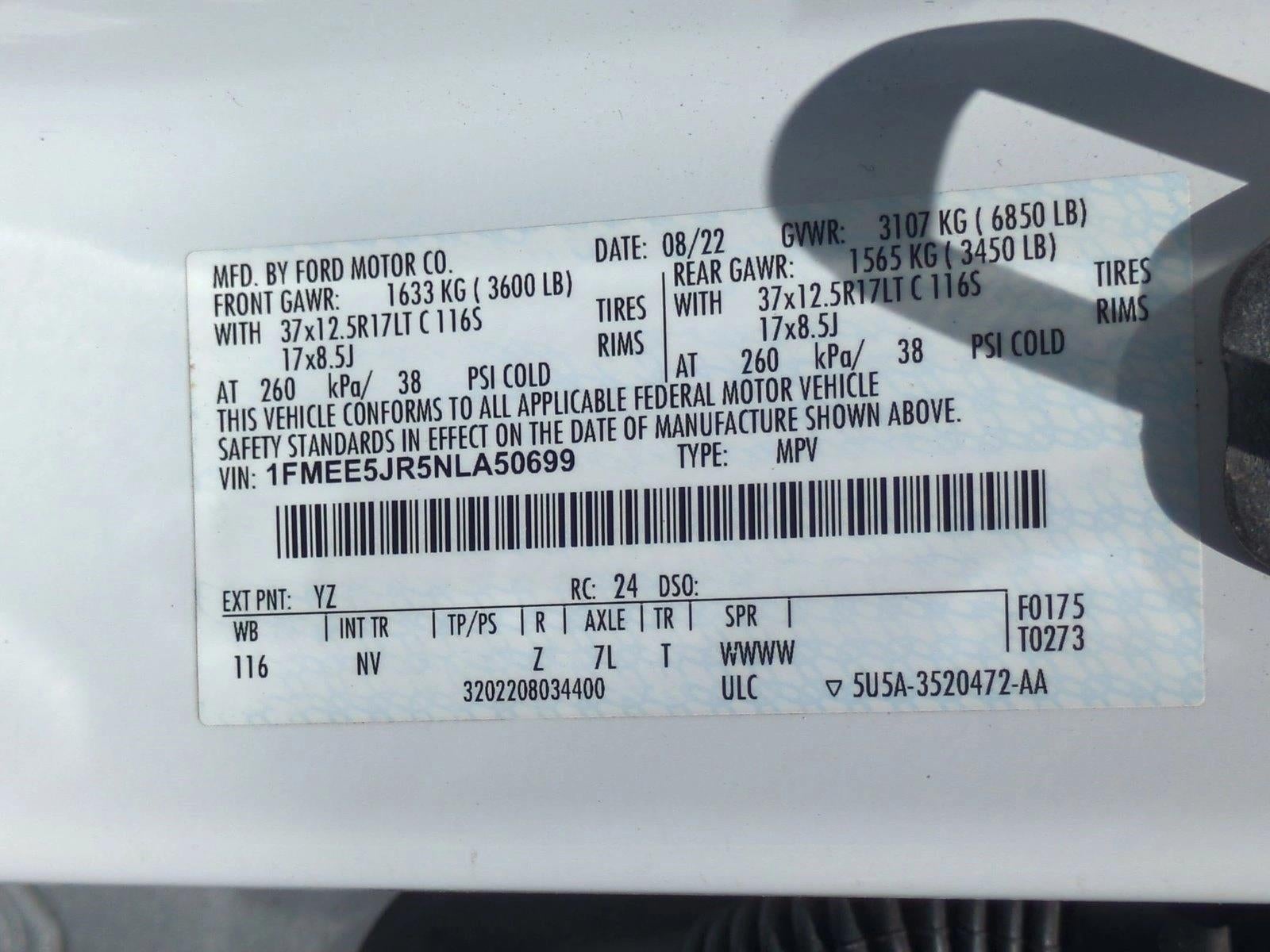 2022 Ford Bronco Raptor 4 Door Advanced 4x4