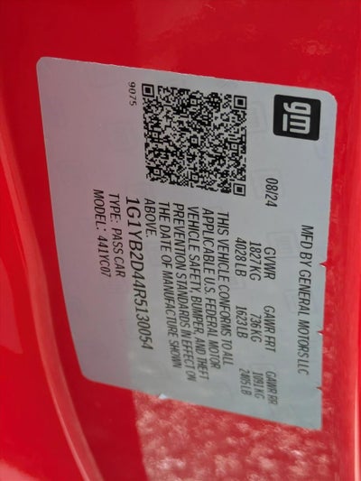 2024 Chevrolet Corvette Stingray Coupe 2LT