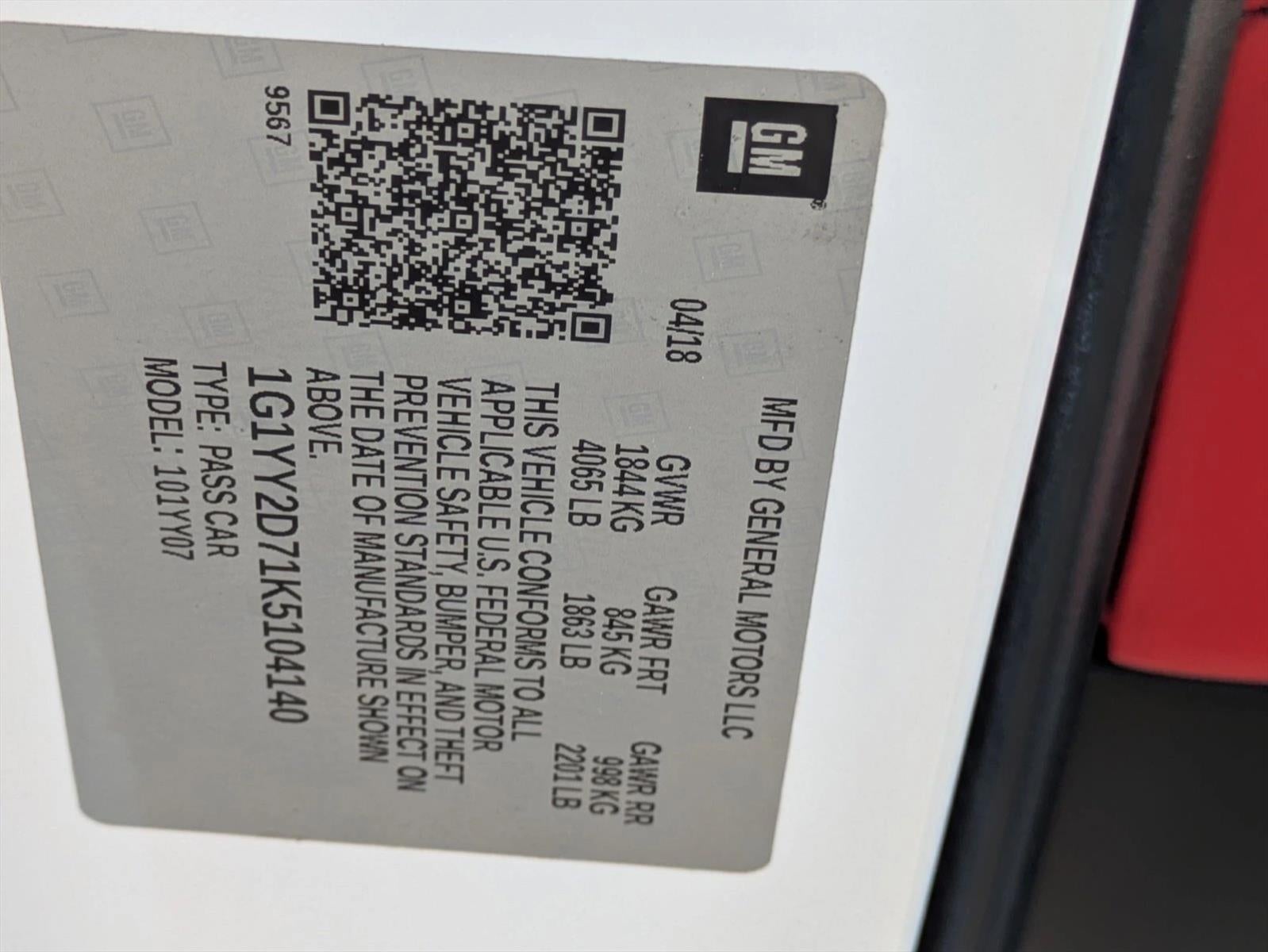 2019 Chevrolet Corvette Grand Sport Coupe 2LT