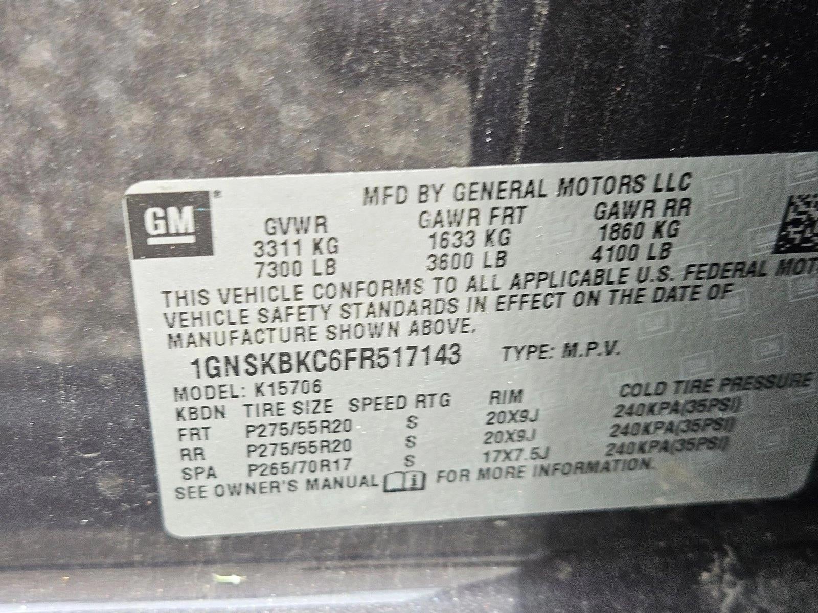 2015 Chevrolet Tahoe 4WD LT