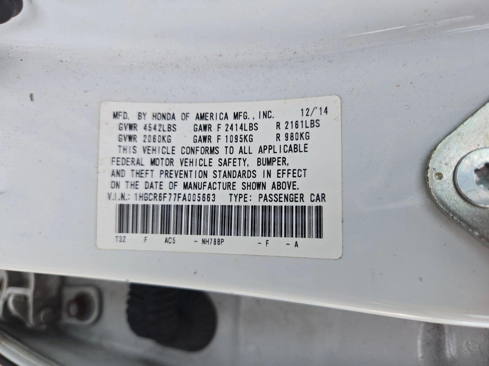 2015 Honda Accord Hybrid Touring CVT Sedan