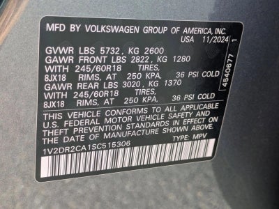 2025 Volkswagen Atlas 2.0T SE FWD