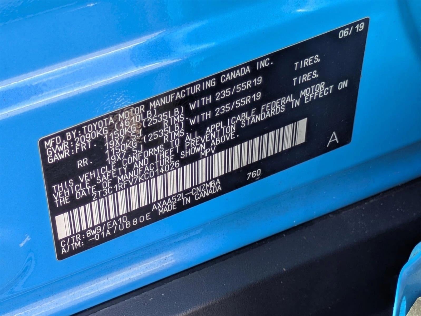 2019 Toyota RAV4 XLE Premium FWD (Natl)