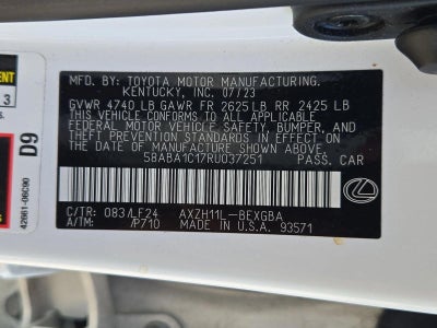 2024 Lexus ES 300h F SPORT Handling FWD