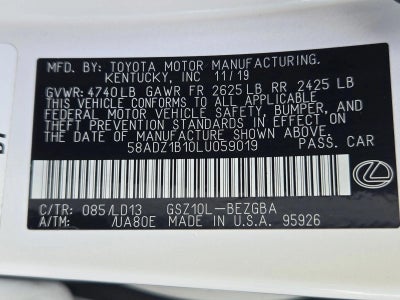 2020 Lexus ES 350 FWD