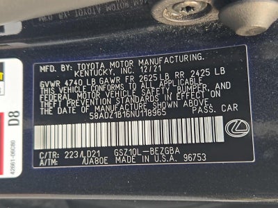 2022 Lexus ES 350 FWD