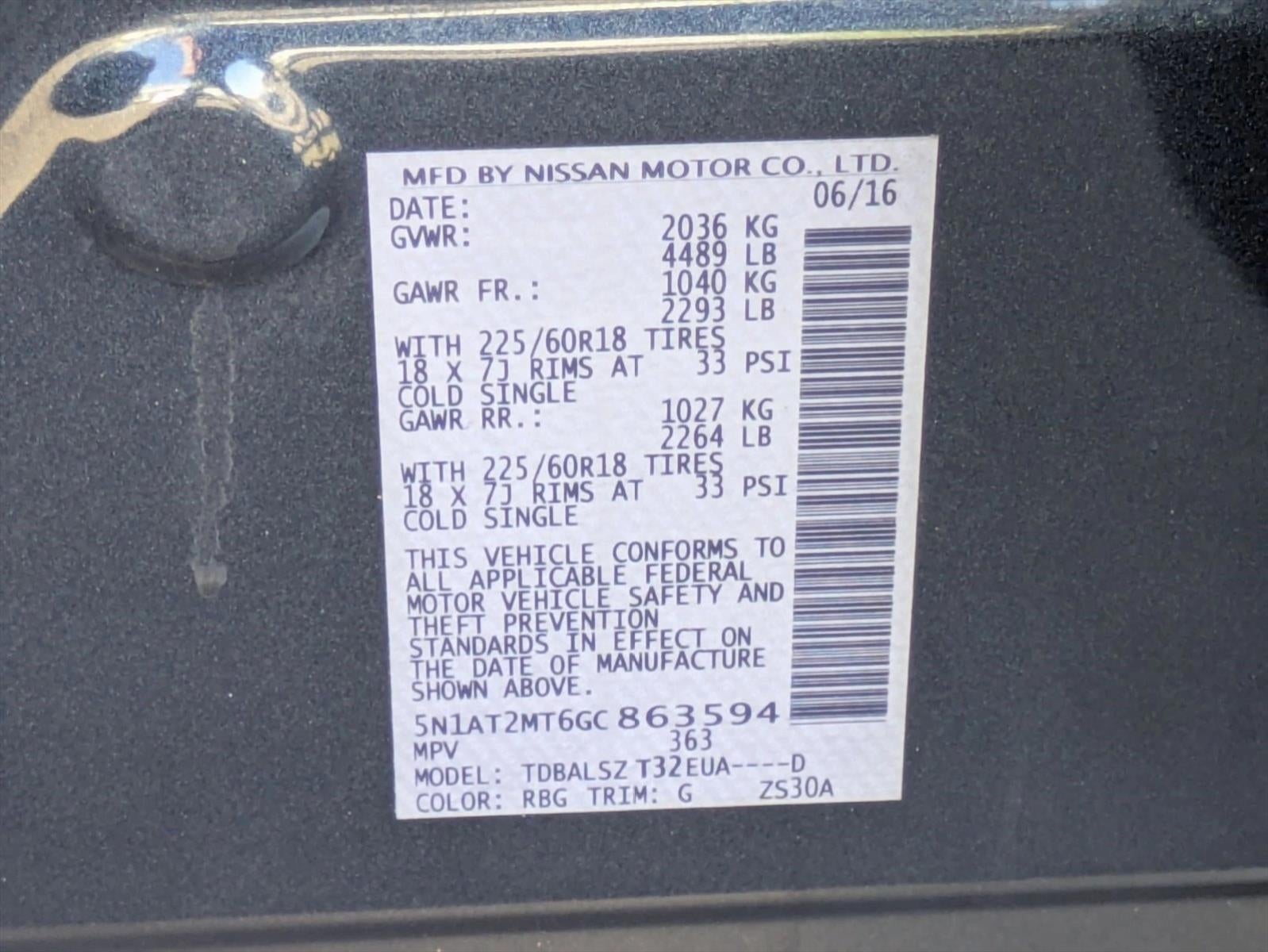 2016 Nissan Rogue FWD 4dr SL