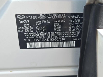 2019 Hyundai SANTA FE Ultimate 2.4L Auto FWD
