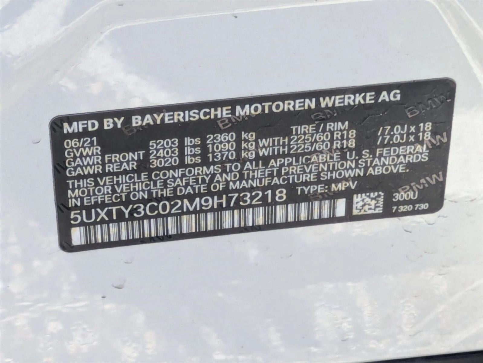 2021 BMW X3 sDrive30i Sports Activity Vehicle