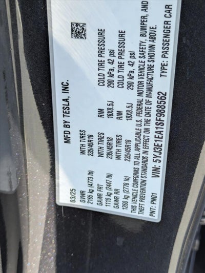 2025 Tesla Model 3 Long Range RWD