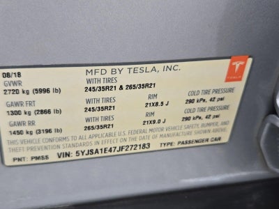 2018 Tesla Model S P100D AWD