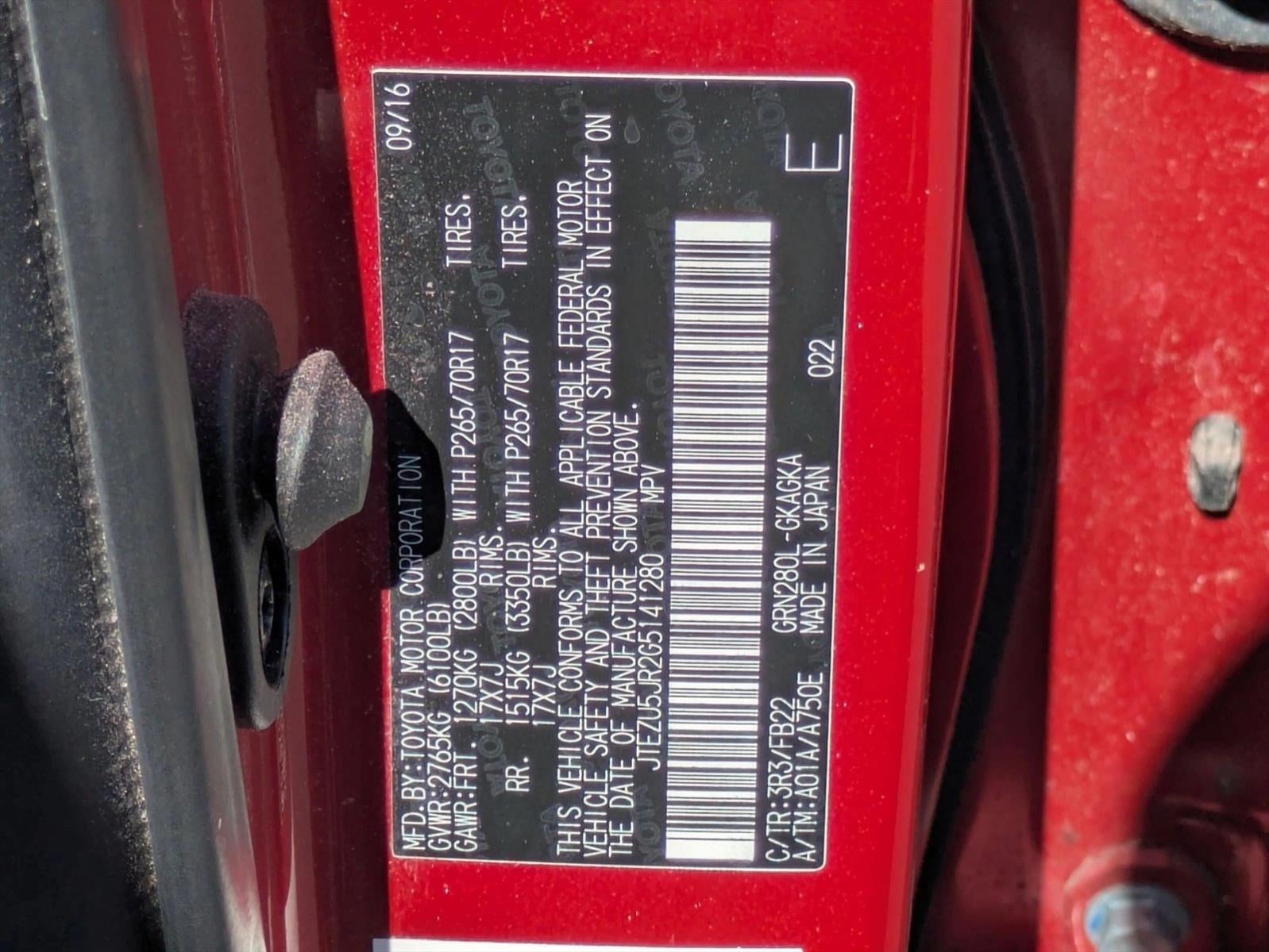 2016 Toyota 4Runner RWD 4dr V6 SR5 (Natl)