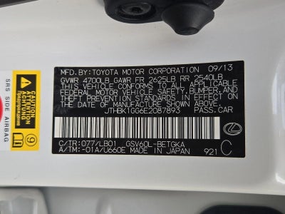 2014 Lexus ES 350 4dr Sdn