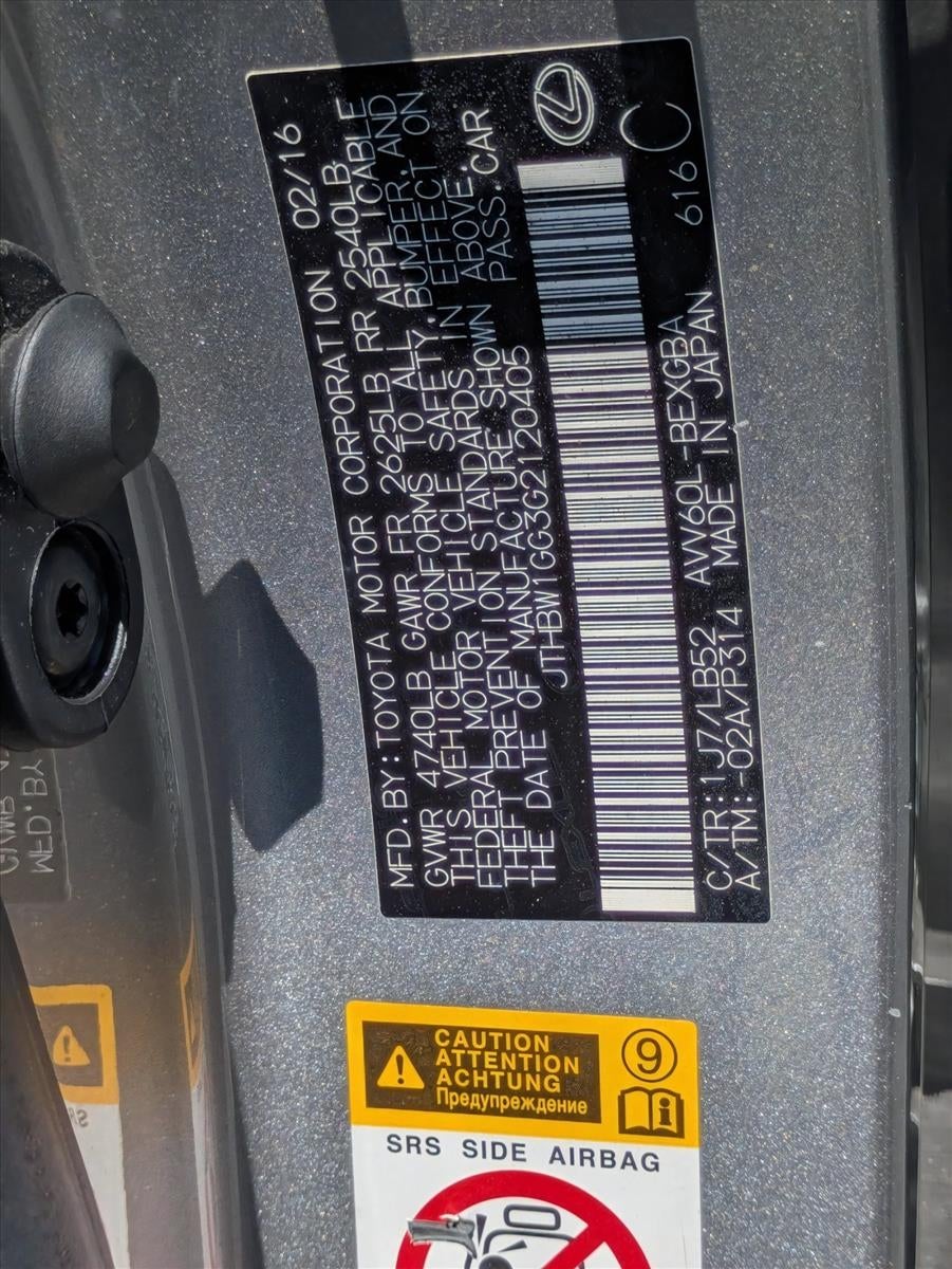 2016 Lexus ES 300h 4dr Sdn Hybrid