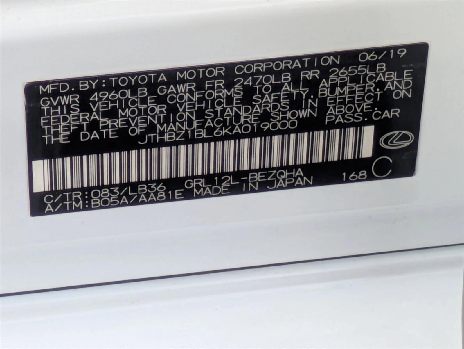 2019 Lexus GS 350 F Sport RWD