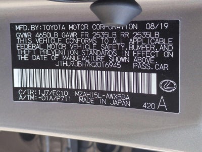 2019 Lexus UX 250h AWD