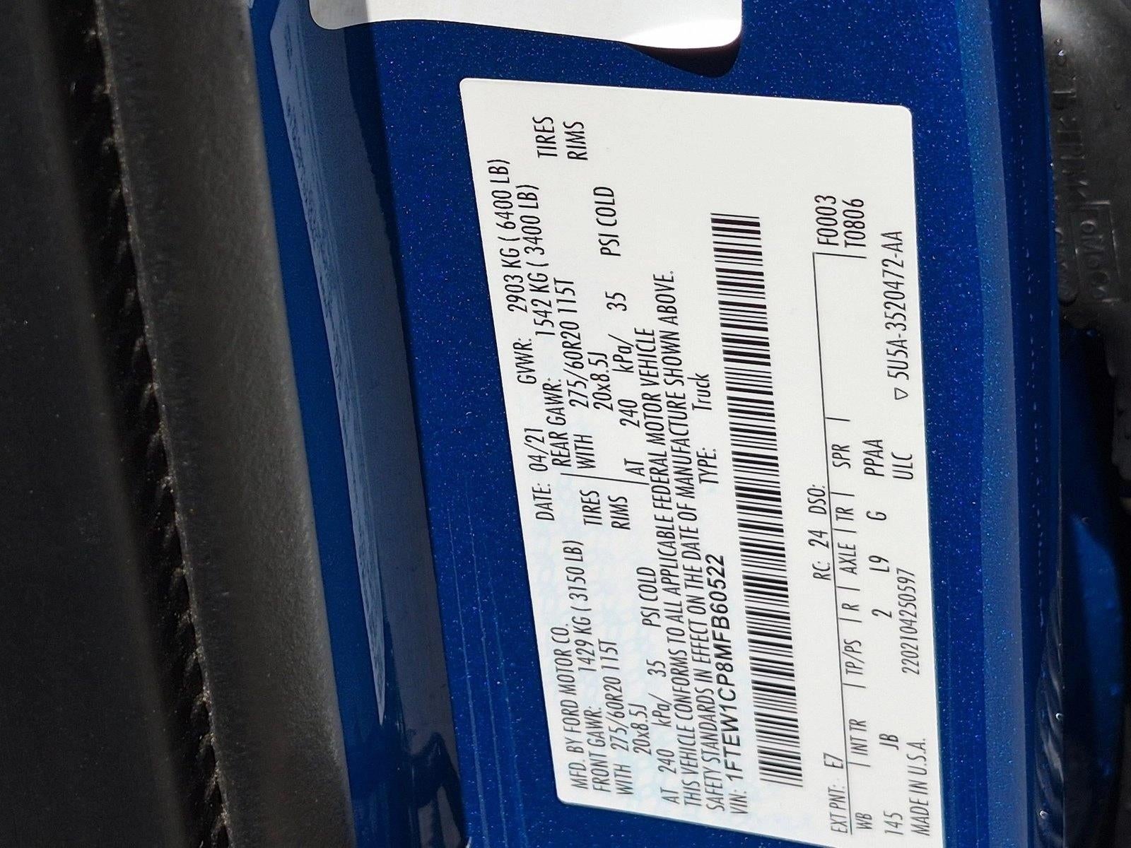 2021 Ford F-150 XL 2WD SuperCrew 5.5' Box