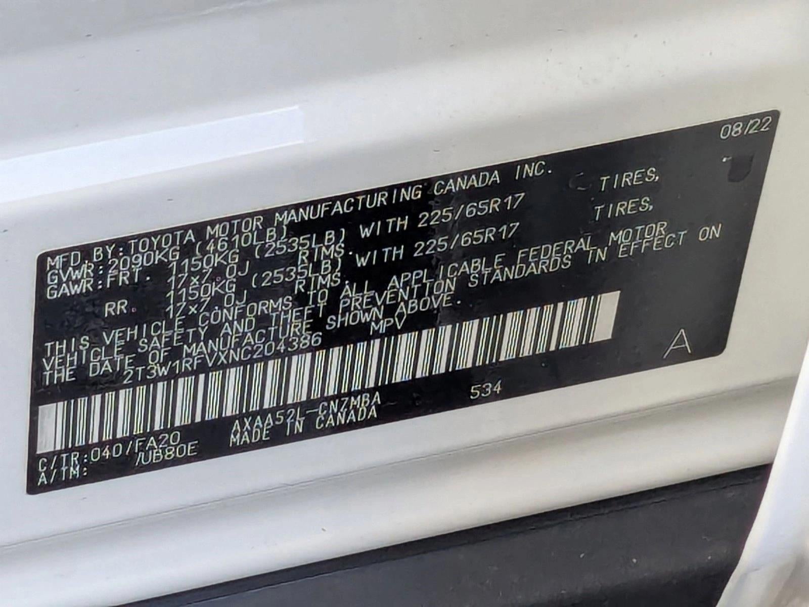 2022 Toyota RAV4 XLE FWD (GS)