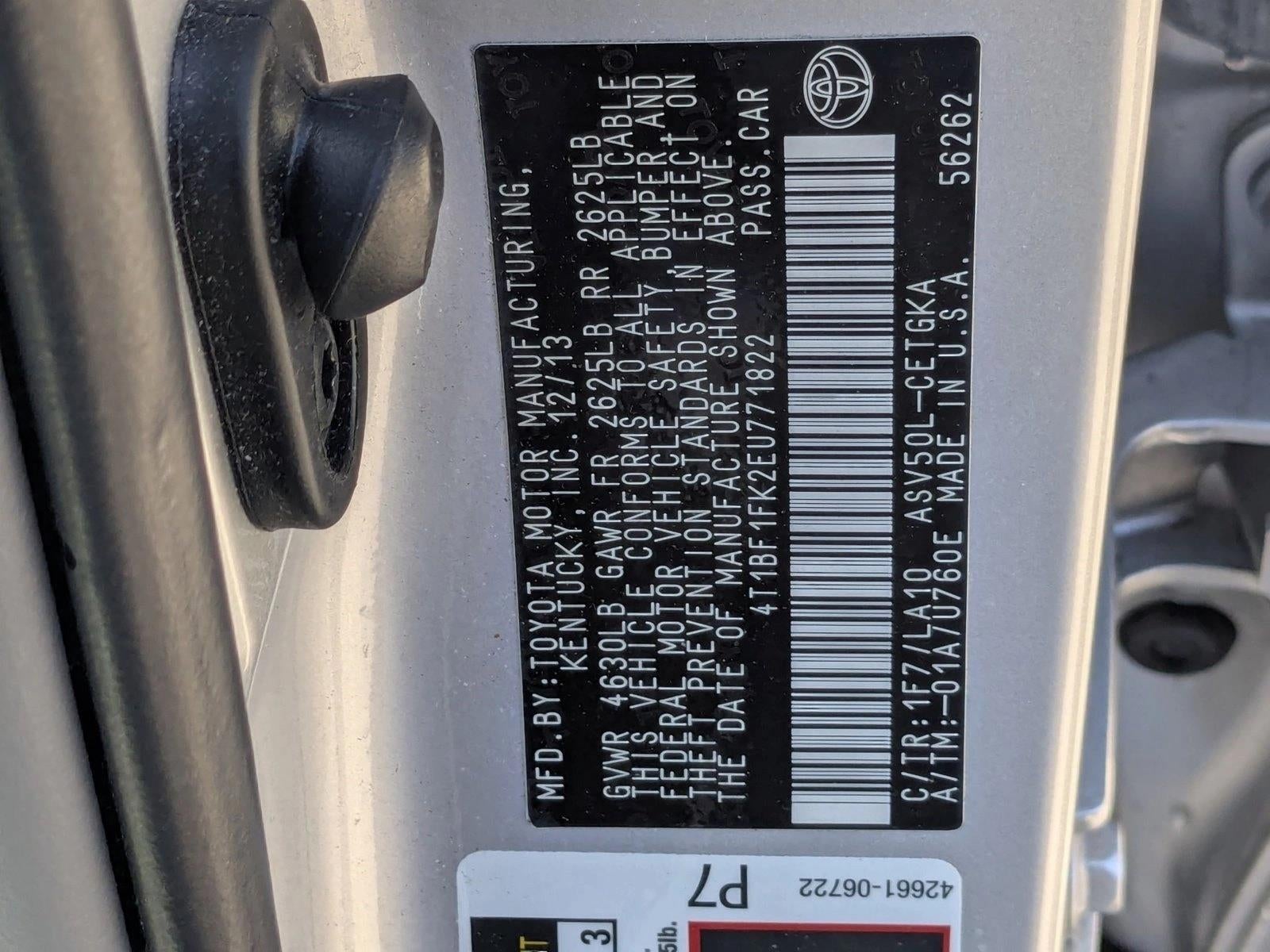 2014 Toyota Camry 4dr Sdn I4 Auto XLE (Natl) *Ltd Avail*