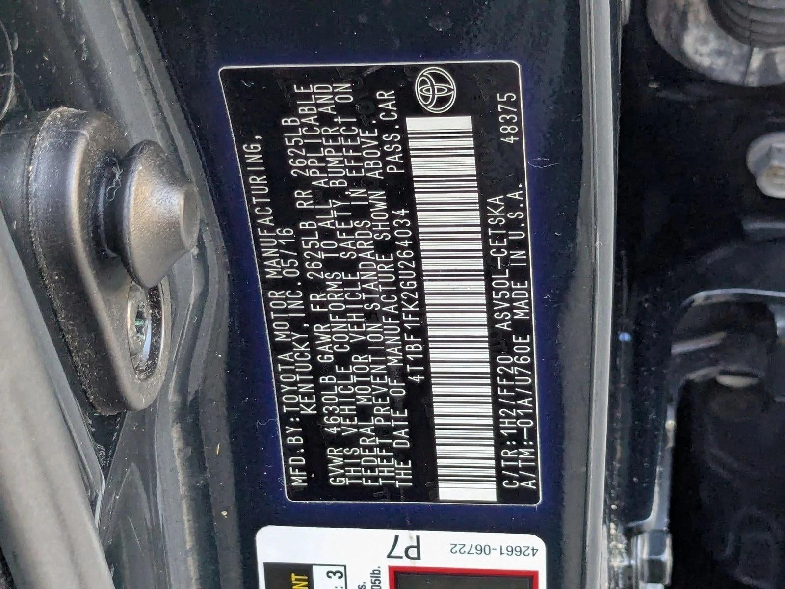 2016 Toyota Camry 4dr Sdn I4 Auto SE (SE)